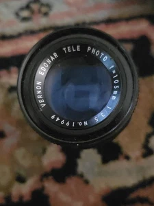 Vintage Vernon Edonar Taisei Kogaku 105mm 1:.5 Kamera Objektiv & Tasche - Bild 1 von 4