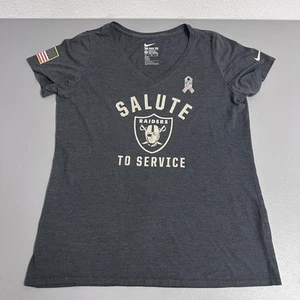 Nike Las Vegas Raiders V-Neck Shirt Women's XL Salute To Service - Picture 1 of 6
