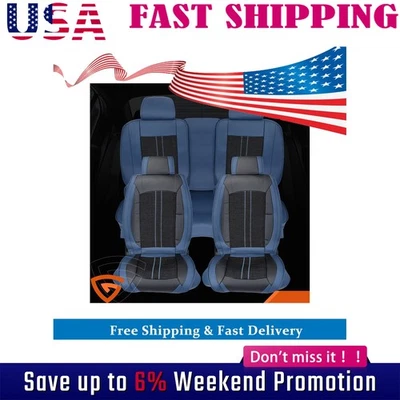 Car Seat Covers For Toyota RAV4 5-Seats Leather Leather Cushion Front Rear NEW - Image 1 of 4