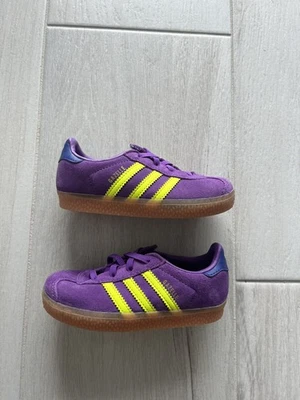 Adidas Gazelle CF EL I Active Purple Solar Yellow Shoes JP7136 Toddler size 10K  - Image 1 of 4