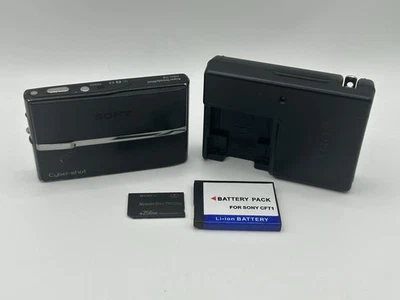 SONY Cyber-shot DSC-T9 Black Digital Camera Stylish Retro Compact Japanese Menu - Image 1 of 4