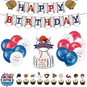 Baseball Birthday Decorations,29PCS Baseball Party Decorations Supplies Inclu - Picture 1 of 5