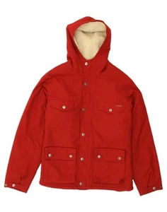 FJALL RAVEN Mens Hooded Windbreaker Jacket UK 34 XS Red Polyester AH01 - Picture 1 of 3