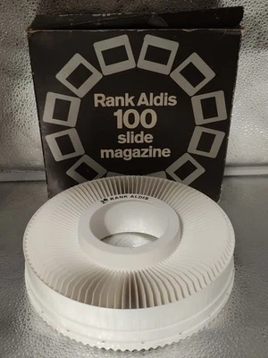 Rank Aldis 100 Slide Projector Rotary Magazine Carousel With Box - Image 1 of 4