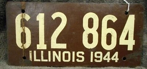 Illinois Nummernschild 1944 - Bild 1 von 1