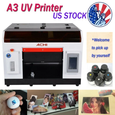 CHINA CNC ZONE A3 UV Printer 6 Color for Bottles tin Cylindrical Signs 3D Rotation Embossed US