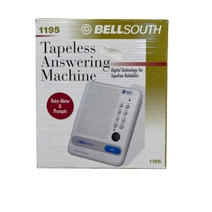 BellSouth Tapeless Digital Answering Machine Bell South White Model 1195 VTG - Zdjęcie 1 z 7