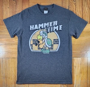 Nintendo Unisex Graphic T-Shirt Sz M Gray Hammer Time Short Sleeve - Picture 1 of 5