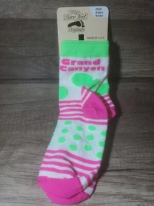 1 PAIR Pink Neon Grand Canyon Print Socks Size Child 8-13 - Picture 1 of 2