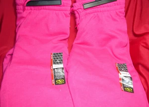 2 Pair, Girls Size M, 7-8 Athletic Works Fleece Pink Sweatpants,Lot of 2 NEW - Picture 1 of 7