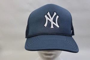 New York Yankees '47 Brand Foam Front - Mesh Back - Snapback Cap Hat - Blue - Picture 1 of 18