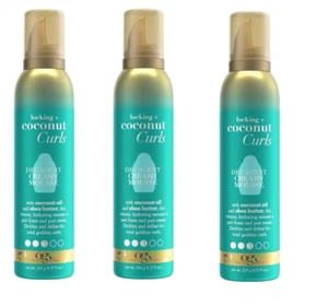 BL Ogx Coconut Curls Decadent Creamy Mousse 7.9oz each *Three Pack* - Picture 1 of 1