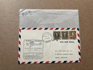 US 1929 Kansas O/P FDC (B)+#662 +First Flight Kansas-Omaha Cachet +5/1/1929 - Picture 1 of 2