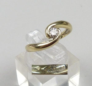 Ring aus 750er Gold mit Diamant 0,1 ct., Gr. 53/Ø 16,9 mm - Picture 1 of 4