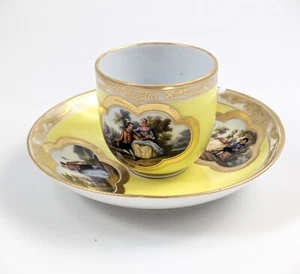 Seltene MEISSEN Mokkatasse Tasse Und Untertasse, C.1815 - Picture 1 of 15