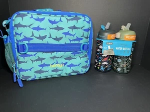 Neu Bentgo Shark Deluxe isolierte Brotzeittasche und Dinosaurier Wasserflasche 2er-Pack Set - Bild 1 von 6