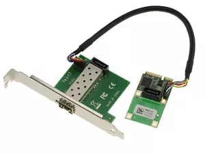 Carte Mini PCI EXPRESS MiniPCIE SFP LAN GIGABIT ETHERNET - INTEL I210 - Foto 1 di 2