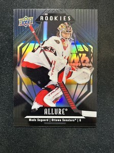 22-23 UD Allure Hockey Rookies Black Rainbow 140 Mads Sogaard