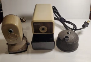 3 PC Lot Pencil Sharpeners Mechanical Drafting Cast Iron Boston Electric & Berol - Picture 1 of 10