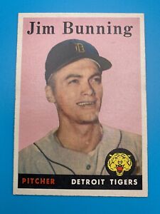1958 Topps #115 Jim Bunning HOF Detroit Tigers