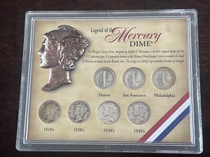 Legend of the Mercury Dime Display Set 1910-1940 - Picture 1 of 2