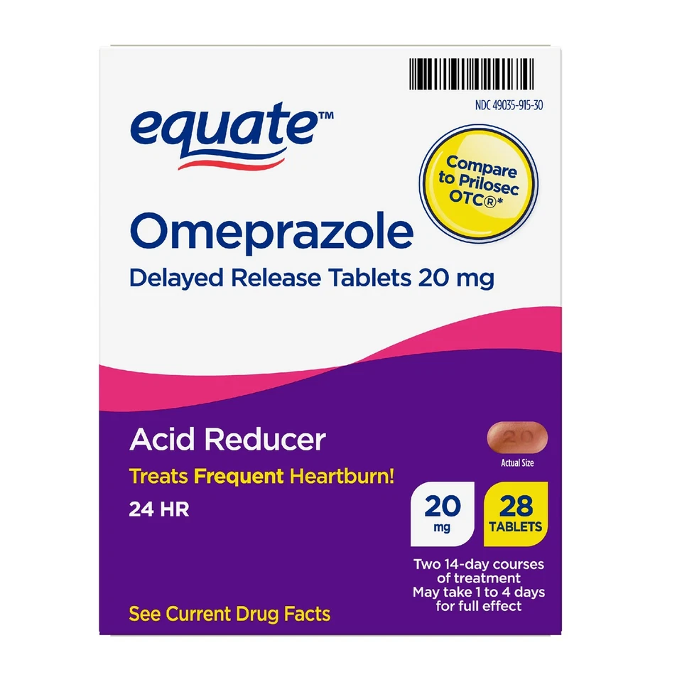 EQUATE OMEPRAZOLE Acid Reducer Delayed Release Tablets 20mg 28ct