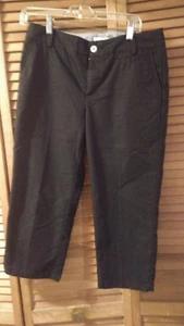 Girls BLACK Capri Crop Size 6 WAIST 32 INSEAM 21 BY DOCKERS - Picture 1 of 2