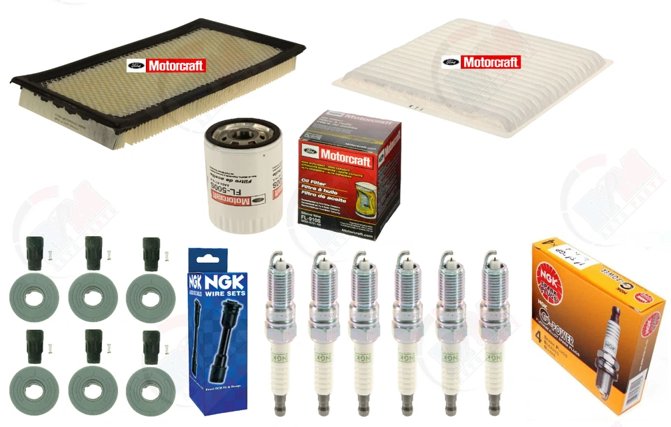 Kit de afinación MOTORCRAFT con botas NGK "PLATINUM" y bobina 2009-2014 para Ford Edge V6 Foto 1 de 1