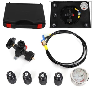 Hydraulic Accumulator Nitrogen charging Filling Kit Gas Valve test Set TOP - Imagen 1 de 11