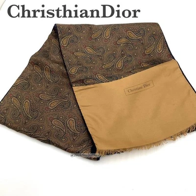 Шерстяной шарф Christian Dior с узором пейсли - Изображение 1 из 4