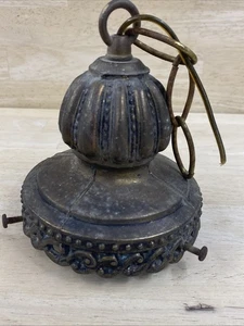 SHADE HOLDER Victorian Ceiling Light Hanging Fixture Antique Brass Hanging 4.5" - Picture 1 of 21