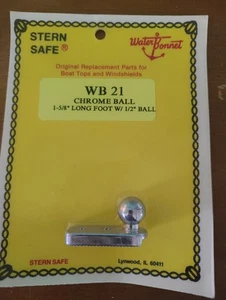 Stern Safe Water Bonnet Original Replacement Chrome Ball WB21 Boat 1-5/8" L 1/2" - Foto 1 di 3