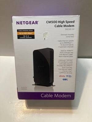NEW Open Box Netgear CM500 High Speed Cable Modem No Quick Install Guide - Image 1 of 4
