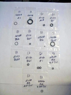 FX T12 400 O-Ring Kit / Tornado 5 / R&S 1.5-18TFX / Individually  Marked O-Rings - Image 1 of 2
