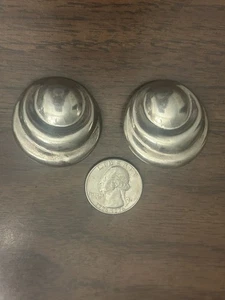 Large Round Sculptural Sterling Silver Clip On Earrings 925 Mexico - Picture 1 of 3