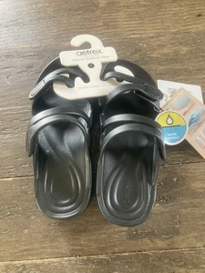 Aetrex Orthotic Flips Janey Sport Slides Size 7 Women Color Black Brand New! - Picture 1 of 9