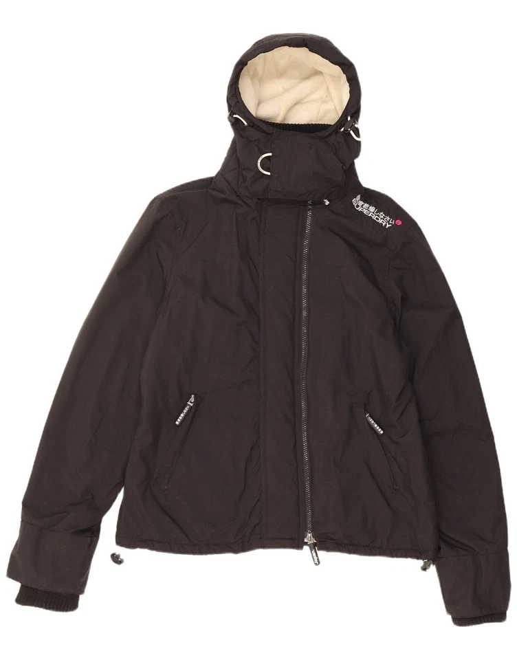 Chaqueta cortavientos gráfica Superdry para mujer The Windcheater UK 18 XL negra BF02 Foto 1 de 3