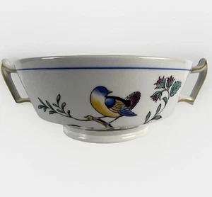 Spode QUEENS BIRD Y4973 Cremefarbene Suppenschüssel mit Fuß. - Bild 1 von 19