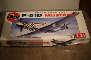 Kit de avión modelo P-51D Mustang North American 1:24 Airfix 14001 XL sin construir - Imagen 1 de 6