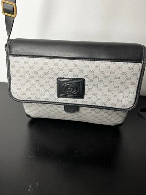 复古古驰单肩包灰色 PVC — 第 1/4 张图片