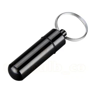 Pill Box Keyring Tablet Container Banknote Money Holder Keychain - Picture 1 of 3