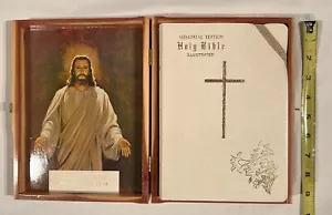VTG 1961 HOLY BIBLE Memorial Edition New Catholic Version Cedar Box Illustrated - Picture 1 of 22