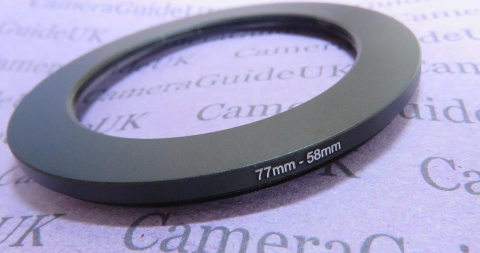 77mm to 58mm 77mm-58mm Stepping Step Down Filter Ring Adapter 77mm-58mm - Image 1 of 2