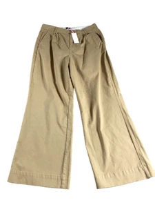 Vineyard Vines Pants Pleated Wide Leg Chino Khaki Womens 14 NEW - Picture 1 of 16