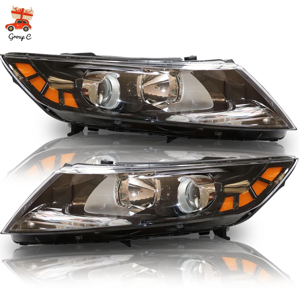 Pair Halogen Headlight Set For 2011 2012 2013 KIA Optima Left & Right Side Lamp Foto 1 de 4