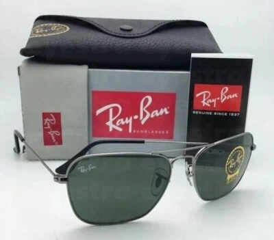 Ray-Ban Caravan Sunglasses RB3136 004 58mm Gunmetal Frame Green G-15 Lens NEW - image 1 of 4