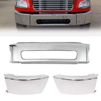 Freightliner M2 106/112 Business Class Truck Chrome Left & RIght & Center Bumper Foto 1 de 4