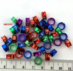 50PCS 4mm-7mm Split Aluminium Bird Leg Bands Split Aluminium Bands - Picture 1 of 7