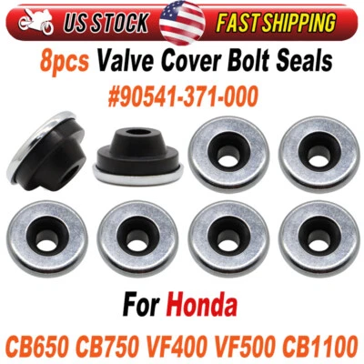 8PCS Valve Cover Bolt Seals For Honda CB650 CB750 VTR250 VF500 CB1000 CB1100F US Foto 1 de 4