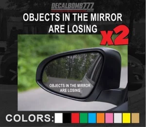 Objects In The Mirror Are Losing Decal Sticker Turbo Diesel Car Truck Turbo Race - Imagen 1 de 2